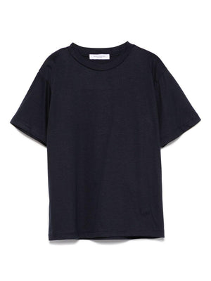 T-shirt per bambino Paolo Pecora Kids blu con logo ricamato