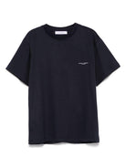 T-shirt per bambino Paolo Pecora Kids blu con logo sul petto - Rubino Kids