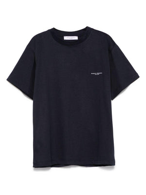 T-shirt per bambino Paolo Pecora Kids blu con logo sul petto