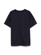 T-shirt per bambino Paolo Pecora Kids blu con logo sul petto - Rubino Kids