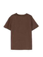 T-shirt per bambino Paolo Pecora Kids marrone con taschino - Rubino Kids