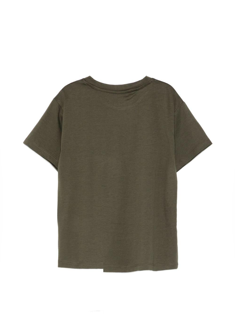 T-shirt per bambino Paolo Pecora Kids verde oliva con maniche corte - Rubino Kids