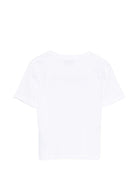 T-shirt per bambino Paul & Shark Junior bianca con logo sul davanti - Rubino Kids