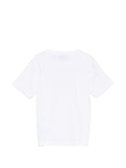 T-shirt per bambino Paul & Shark Kids bianca con stampa logo e squalo sul davanti - Rubino Kids