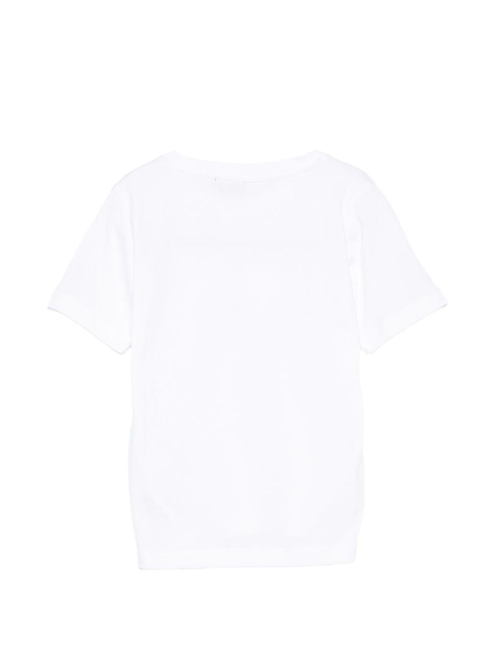 T-shirt per bambino Paul & Shark Kids bianca con stampa squalo sul davanti - Rubino Kids