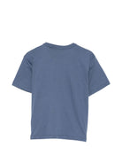 T-shirt per bambino Paul & Shark Kids blu con logo sul davanti - Rubino Kids