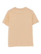 T-shirt per bambino Polo Ralph Lauren Kids beige con logo ricamato - Rubino Kids