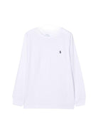 T-shirt per bambino Polo Ralph Lauren Kids bianca con motivo Polo Pony - Rubino Kids