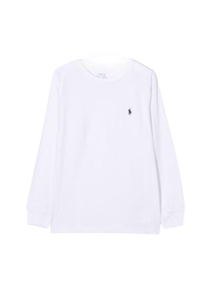 T-shirt per bambino Polo Ralph Lauren Kids bianca con motivo Polo Pony