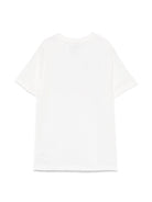 T-shirt per bambino Polo Ralph Lauren Kids bianco con stampa logo - Rubino Kids
