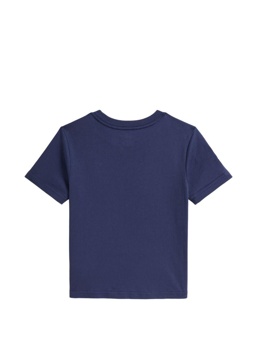 T-shirt per bambino Polo Ralph Lauren Kids blu con motivo Polo Pony - Rubino Kids