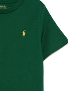 T-shirt per bambino Polo Ralph Lauren Kids verde con logo sul davanti - Rubino Kids