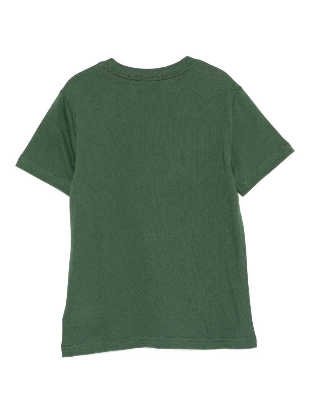 T-shirt per bambino Polo Ralph Lauren Kids verde con motivo Polo Bear - Rubino Kids