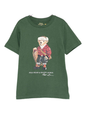 Polo Ralph Lauren Kids Green Polo Bear T-Shirt