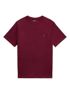T-shirt per bambino Ralph Lauren Kids rossa con logo ricamato - Rubino Kids