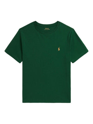 Ralph Lauren Kids Green T-Shirt with Embroidered Logo