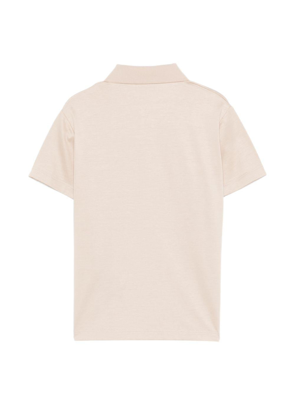 T-shirt per bambino Roberto Cavalli Kids beige con colletto classico - Rubino Kids