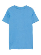 T-shirt per bambino Scotch & Soda Kids azzurra con stampa del logo - Rubino Kids