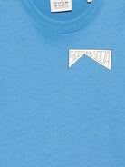 T-shirt per bambino Scotch & Soda Kids azzurra con stampa del logo - Rubino Kids