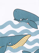 T-shirt per bambino Stella McCartney Kids bianca con stampa balene - Rubino Kids