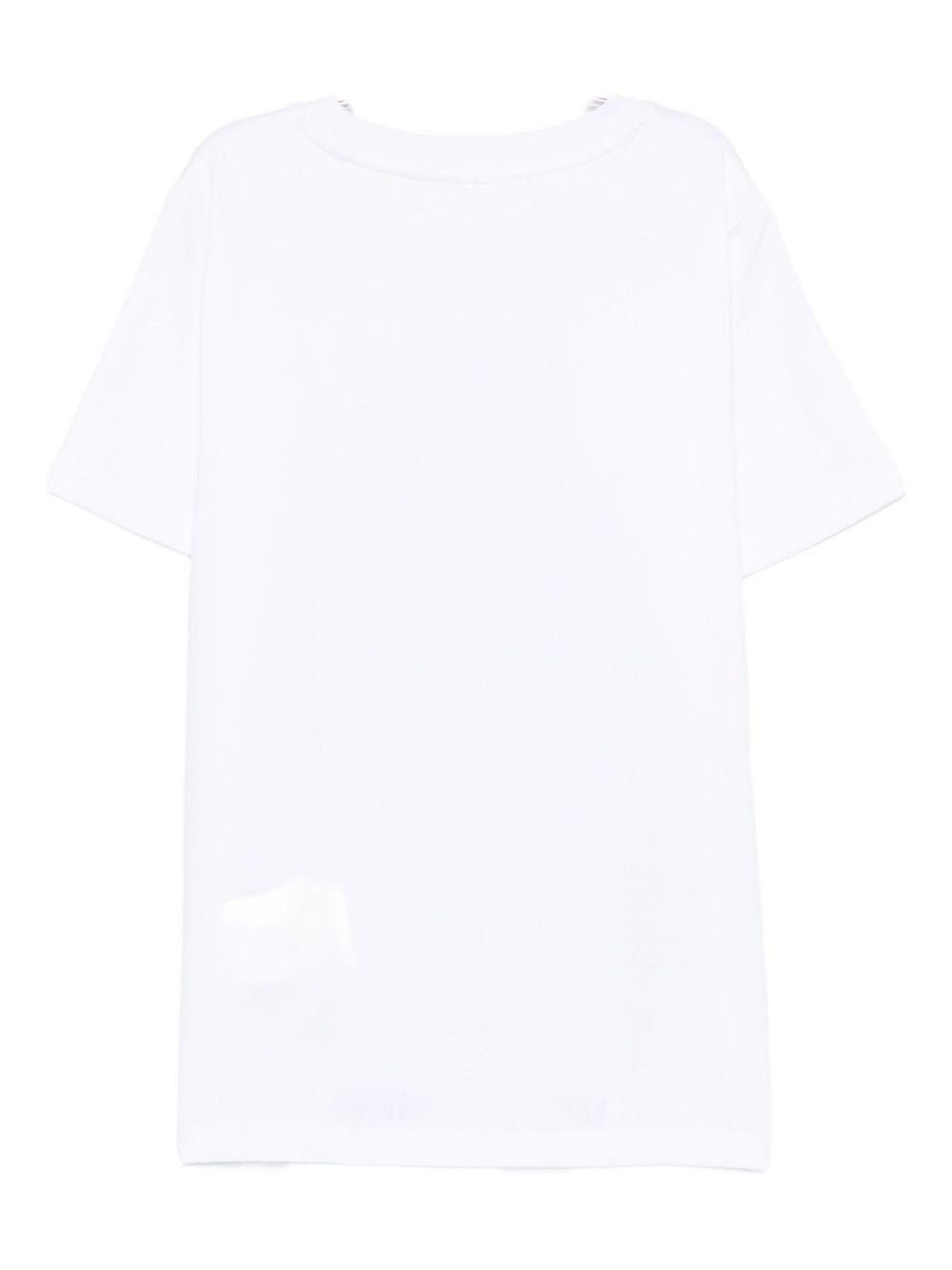 T-shirt per bambino Stella McCartney Kids bianca con stampa mostro - Rubino Kids