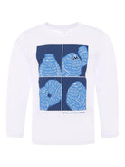 T-shirt per bambino Stella McCartney Kids bianco a maniche lunghe - Rubino Kids