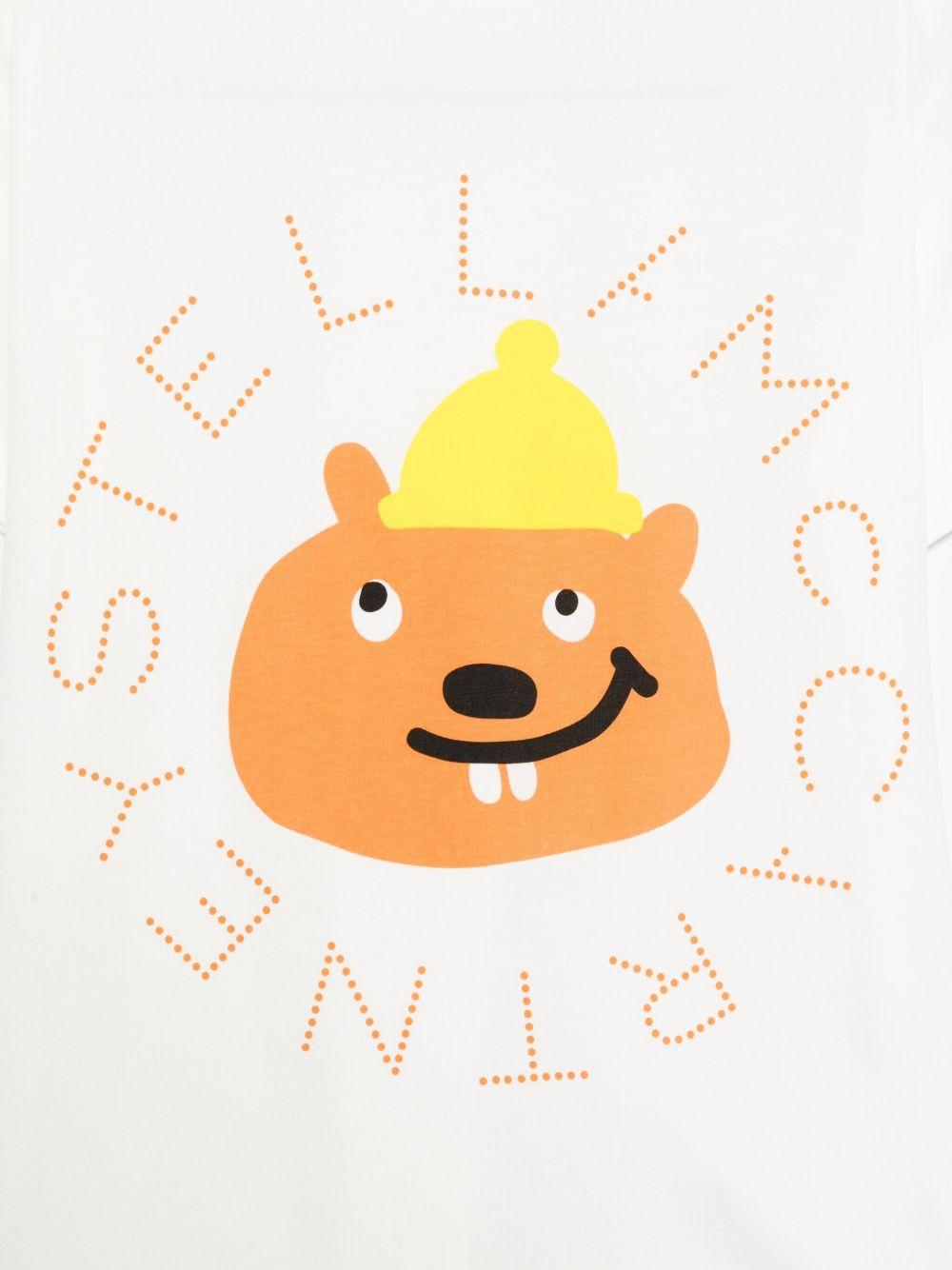 T-shirt per bambino Stella McCartney Kids bianco con stampa grafica - Rubino Kids