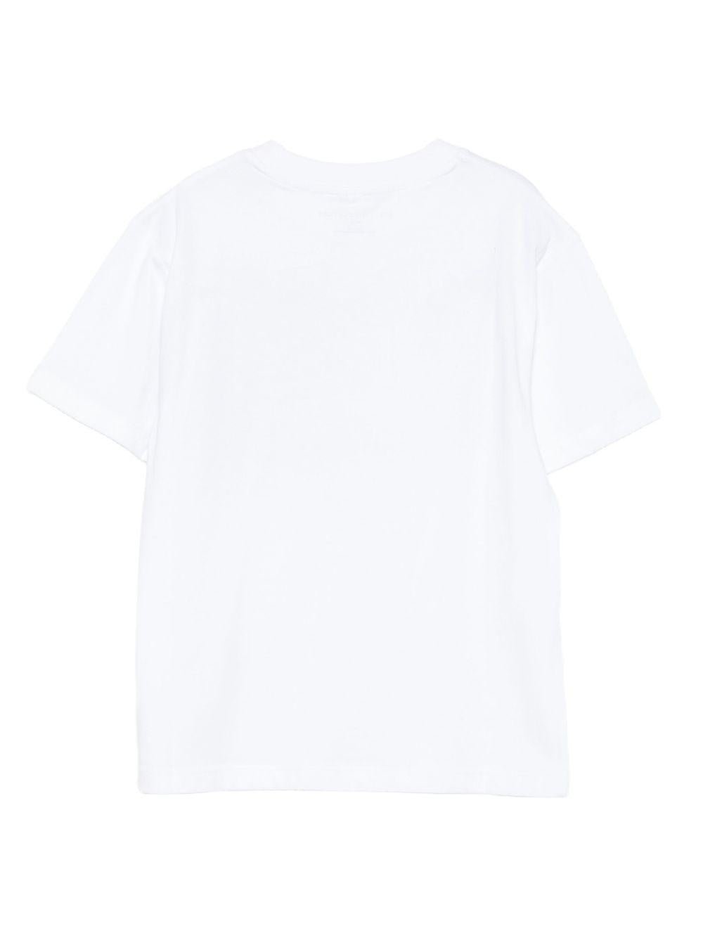 T-shirt per bambino Stella McCartney Kids bianco con tasca applicata - Rubino Kids
