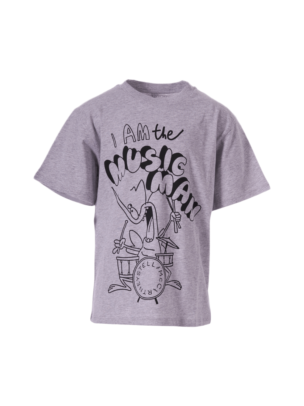 T-shirt per bambino Stella McCartney Kids grigio con con scritta grafica sul davanti - Rubino Kids