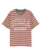 T-shirt per bambino Stella McCartney Kids multicolore con logo a righe - Rubino Kids