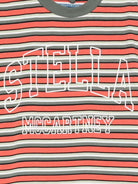 T-shirt per bambino Stella McCartney Kids multicolore con logo a righe - Rubino Kids