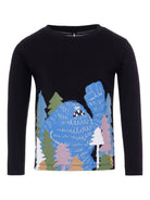 T-shirt per bambino Stella McCartney Kids nera con grafica Bigfoot - Rubino Kids