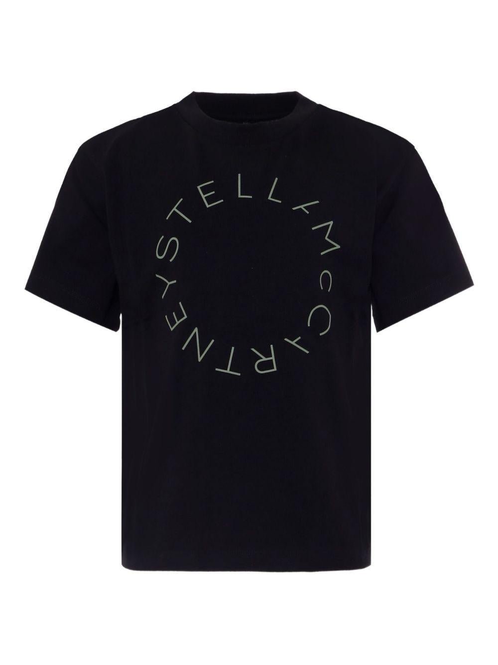 T-shirt per bambino Stella McCartney Kids nera con stampa - Rubino Kids