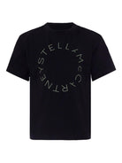 T-shirt per bambino Stella McCartney Kids nera con stampa - Rubino Kids