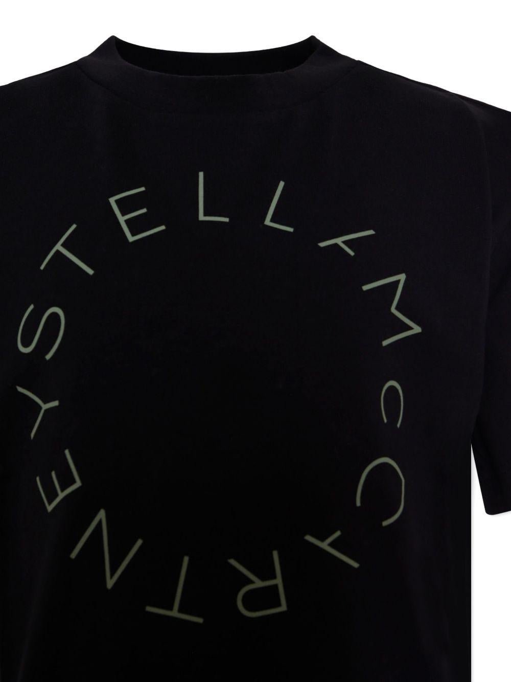 T-shirt per bambino Stella McCartney Kids nera con stampa - Rubino Kids