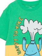 T-shirt per bambino Stella McCartney Kids verde con stampa grafica - Rubino Kids
