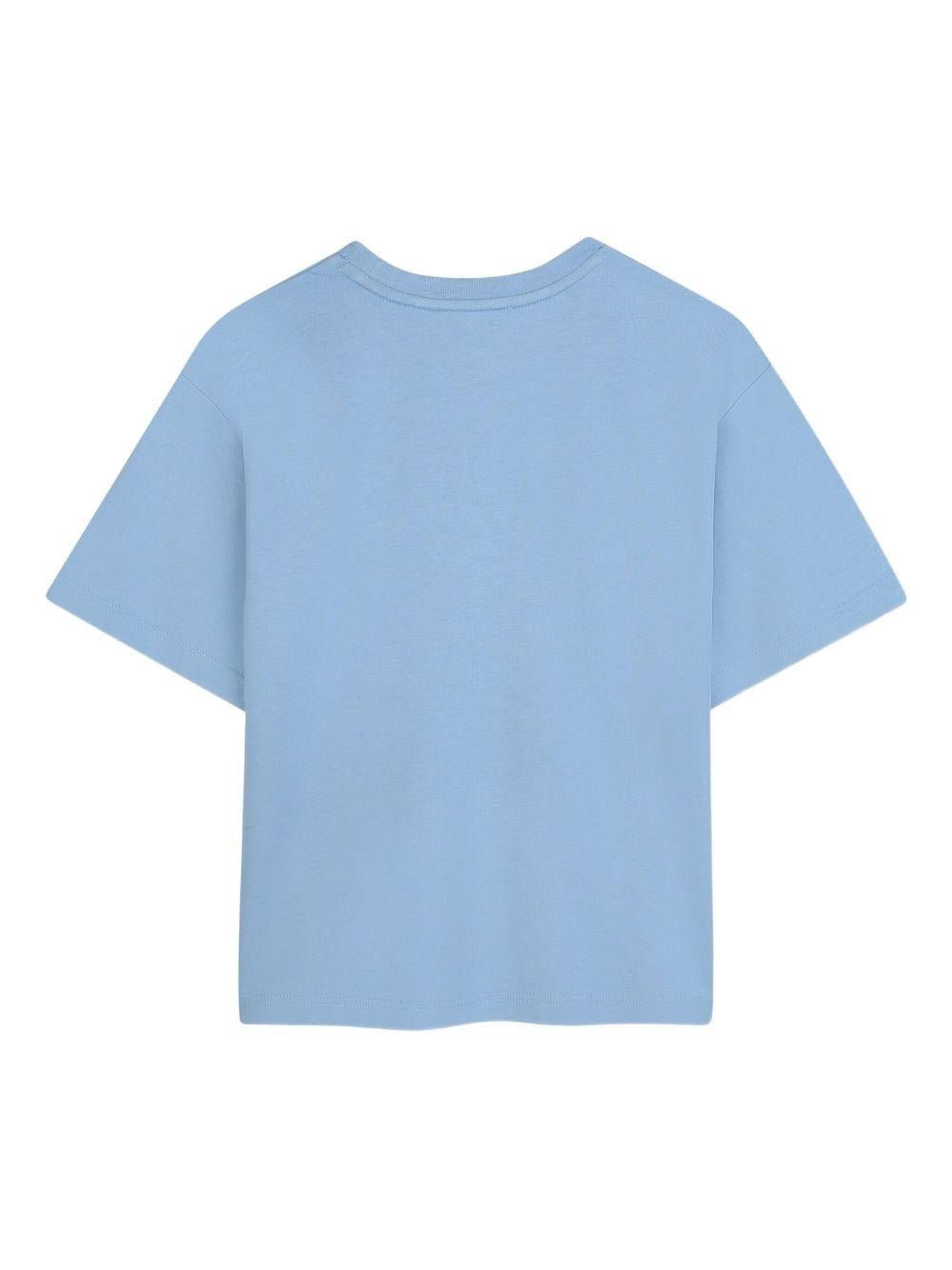 T-shirt per bambino The Marc Jacobs Kids azzurro con logo - Rubino Kids