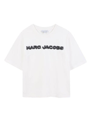 T-shirt per bambino The Marc Jacobs Kids bianco con logo sul davanti