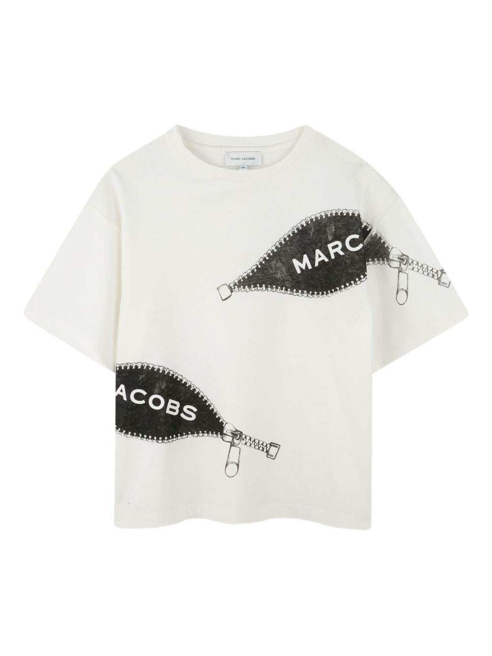T-shirt per bambino The Marc Jacobs Kids bianco con stampa grafica - Rubino Kids