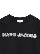 T-shirt per bambino The Marc Jacobs Kids nera con logo sul davanti - Rubino Kids