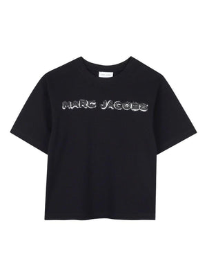 T-shirt per bambino The Marc Jacobs Kids nero con logo sul davanti