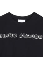 T-shirt per bambino The Marc Jacobs Kids nero con logo sul davanti - Rubino Kids