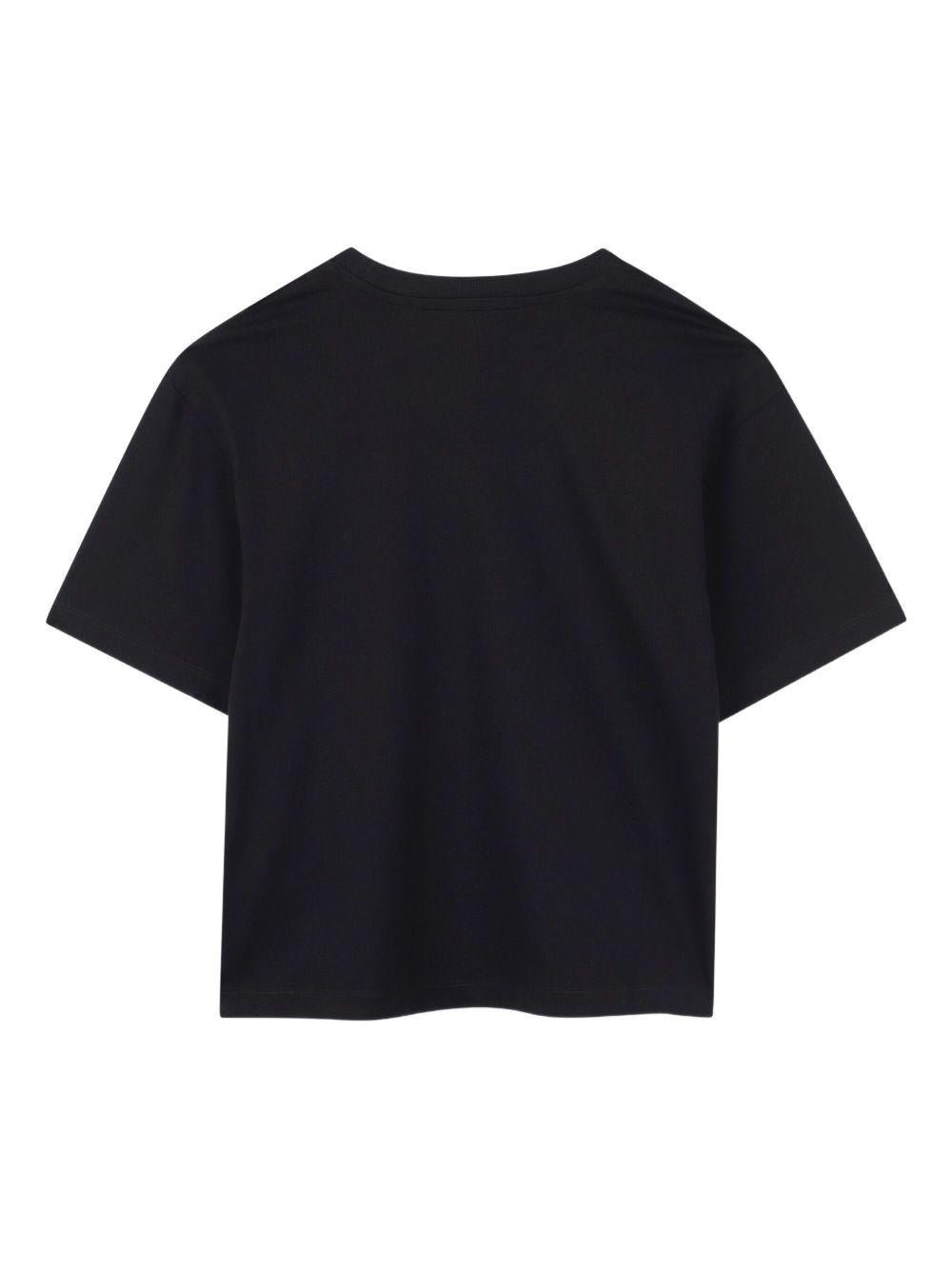 T-shirt per bambino The Marc Jacobs Kids nero con logo sul davanti - Rubino Kids