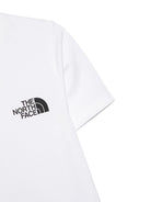 T-shirt per bambino The North Face Kids bianca con dettaglio logo - Rubino Kids