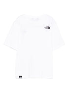T-shirt per bambino The North Face Kids bianco con logo sul petto - Rubino Kids