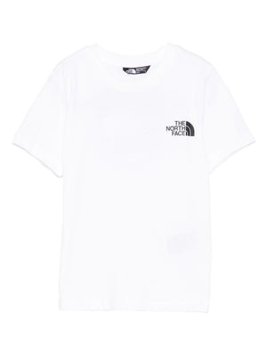 T-shirt per bambino The North Face Kids bianco con logo sul petto