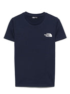 T-shirt per bambino The North Face Kids blu con dettaglio logo - Rubino Kids