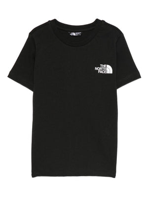 T-shirt per bambino The North Face Kids nero con logo sul petto
