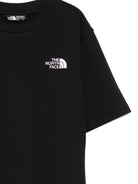 T-shirt per bambino The North Face Kids nero con logo sul petto - Rubino Kids