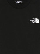 T-shirt per bambino The North Face Kids nero con logo sul petto - Rubino Kids